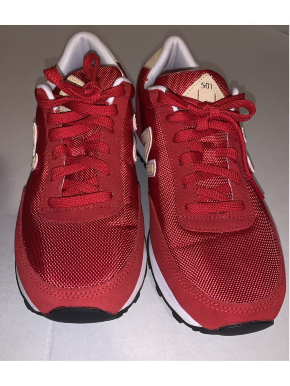 New Balance ML501BPR Mens Red Sneakers Size 9.5 US Suede & Mesh Casual Shoes no